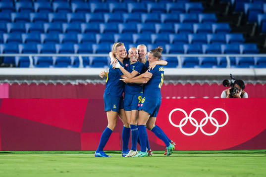 Fridolina Rolfö of Sweden celebrates 0-1  in the women´s