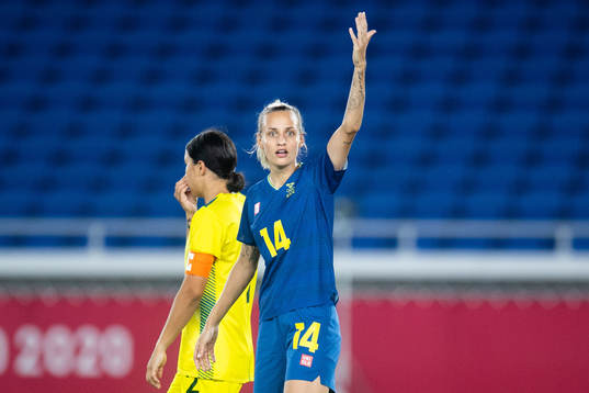 Nathalie Björn of Sweden in the women´s football match