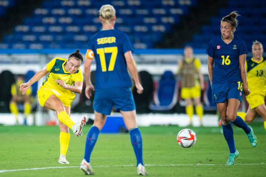 Caitlin Foord of Australia  in the women´s football match