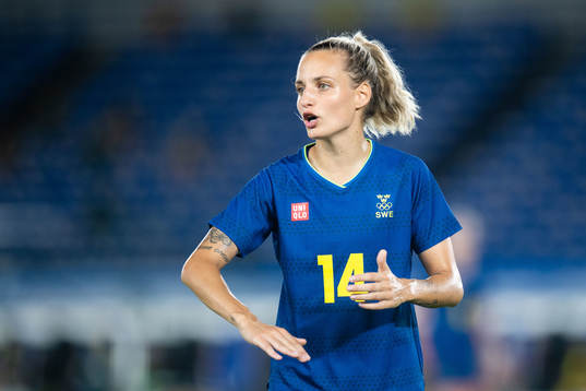 Nathalie Björn of Sweden in the women´s football match