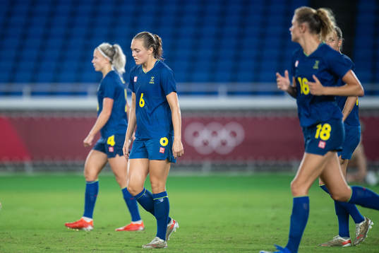 Hanna Glas, Magdalena Eriksson and Fridolina Rolfö of