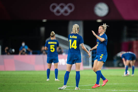 Jonna Andersson of Sweden in the women´s football match