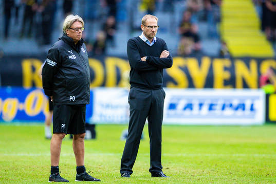 Halmstads analytiker Per Olsson och manager Magnus Haglund