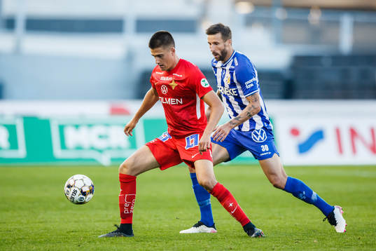 IFK Norrköpings Carl Björk och IFK Göteborgs Mattias