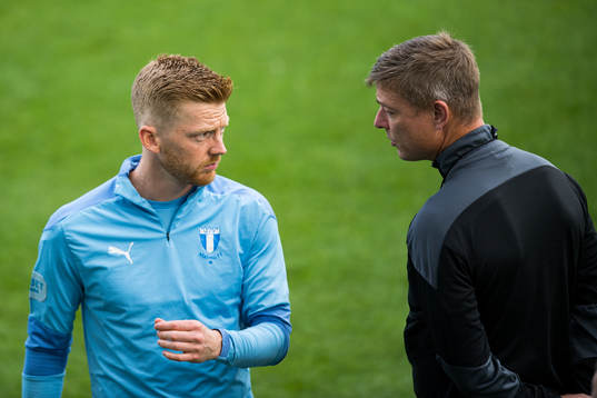 Anders Christiansen and Jon Dahl Tomasson, head coach