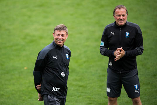 Jon Dahl Tomasson, head coach and Remy Reijnierse,
