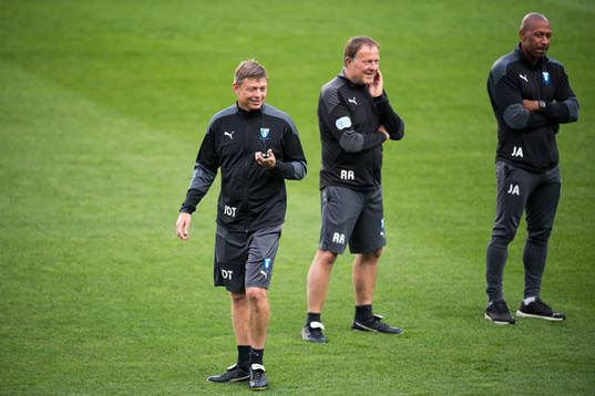 Jon Dahl Tomasson, head coach, Remy Reijnierse, assistant