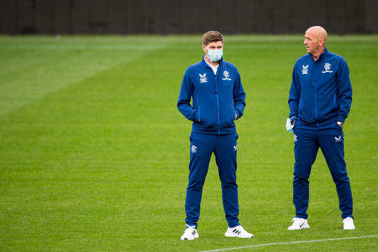 Steven Gerrard, head coach and Gary McAllister assistant