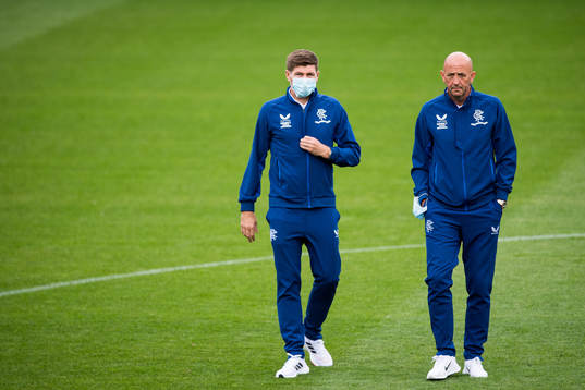 Steven Gerrard, head coach and Gary McAllister assistant