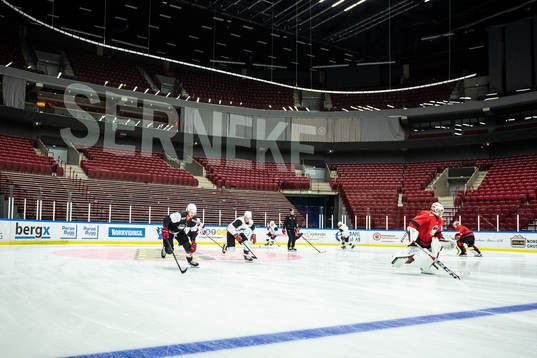 Vy över en träning med Malmö Redhawks