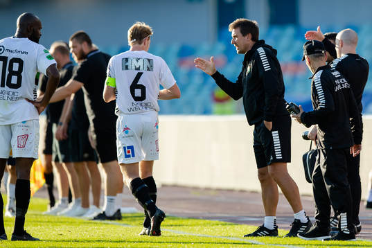 GAIS August Wängberg och tränare Stefan Jacobsson