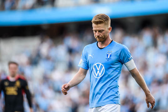 Anders Christiansen of Malmö FF looks dejected