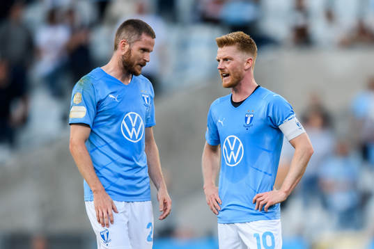 Lasse Nielsen and Anders Christiansen of Malmö FF