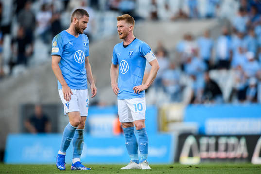 Lasse Nielsen and Anders Christiansen of Malmö FF