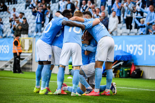 Players of Malmö FF celebrate