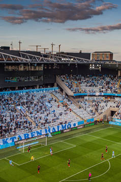 Veljko Birmancevic of Malmö FF scores the 2-0 goal against