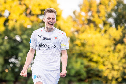 Helsingborgs Rasmus Karjalainen jublar