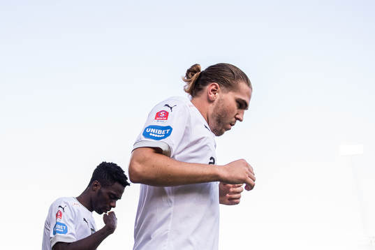 Helsingborgs Benjamin Acquah och Charlie Weberg