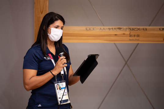 Fifa representative reads a statement of the re-scheduling