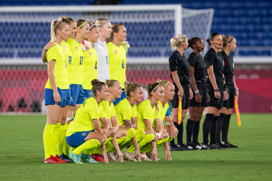 The starting eleven of Sweden in the women’s football