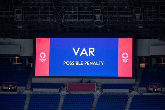 VAR sign in the women’s football final