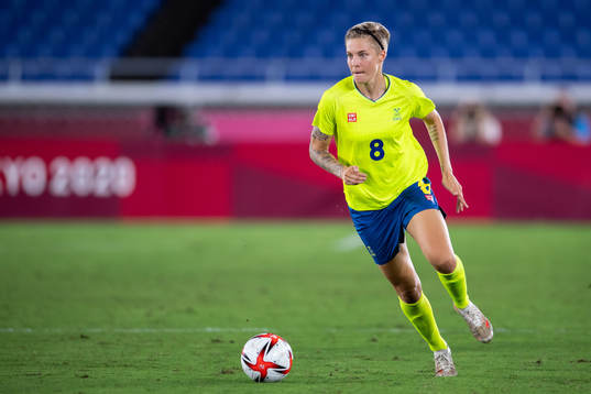 Lina Hurtig of Sweden in the women’s football final