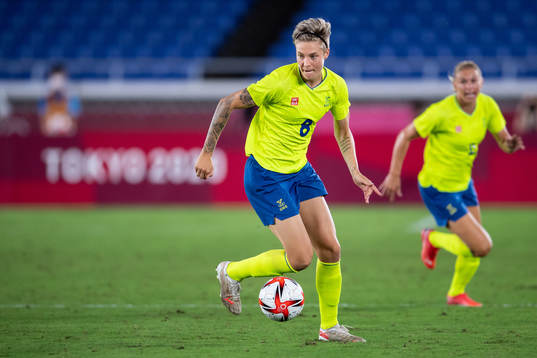 Lina Hurtig of Sweden in the women’s football final