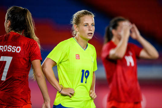 Anna Anvegård of Sweden in the women’s football final