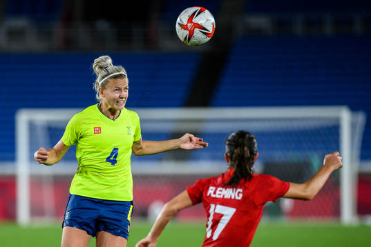 Hanna Glas of Sweden in the women’s football final