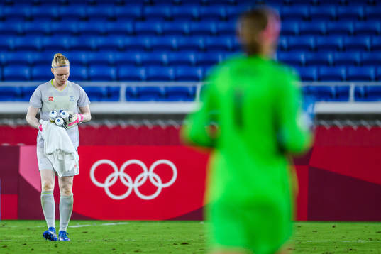 Hedvig Lindahl of Sweden in the women’s football final