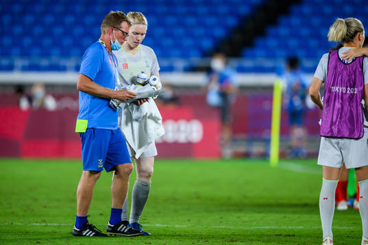 Hedvig Lindahl of Sweden in the women’s football final