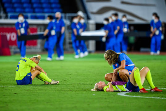 in the women’s football final