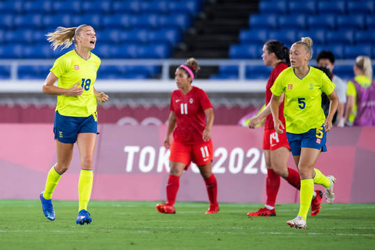 Fridolina Rolfö of Sweden looks dejected in the women’s