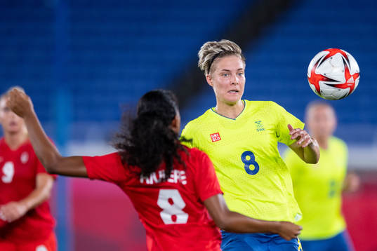 Lina Hurtig of Sweden in the women’s football final