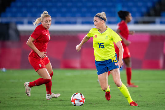 Olivia Schough of Sweden in the women’s football final