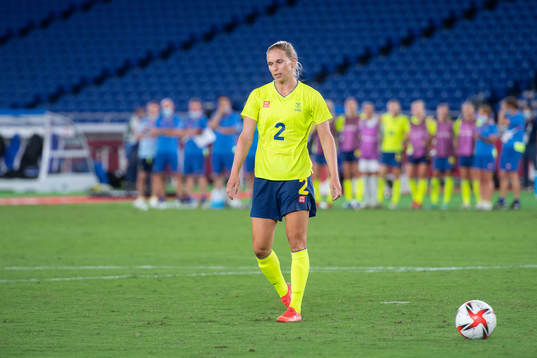Jonna Andersson of Sweden looks dejected in the women’s