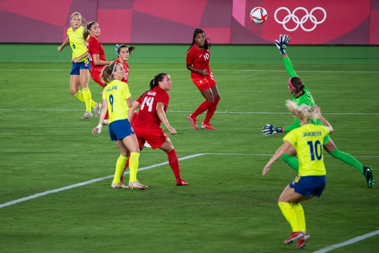 Magdalena Eriksson of Sweden in the women’s football final