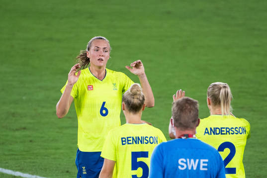Magdalena Eriksson of Sweden  in the women’s football