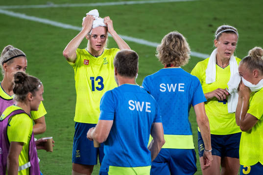 Amanda Ilestedt of Sweden in the women’s football final