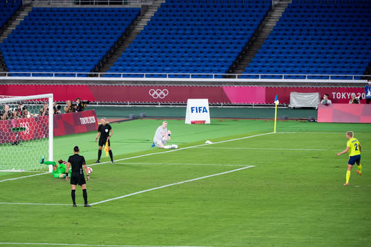Jonna Andersson of Sweden in the women’s football final