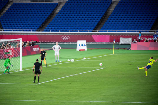 Anna Anvegård of Sweden in the women’s football final