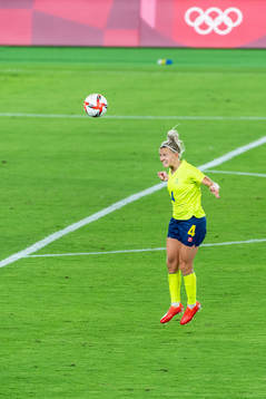 Hanna Glas of Sweden in the women’s football final