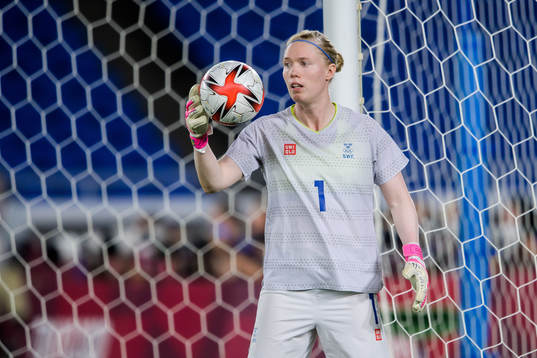 Hedvig Lindahl of Sweden in the women’s football final
