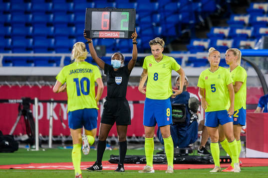 Lina Hurtig, Hanna Bennison and Jonna Andersson of Sweden