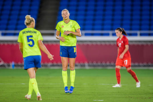 Fridolina Rolfö of Sweden looks dejected in the women’s