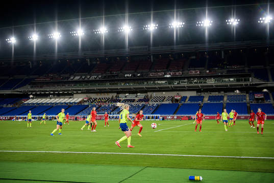 Hanna Glas of Sweden in the women’s football final