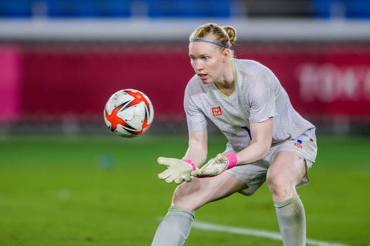 Hedvig Lindahl of Sweden in the women’s football final