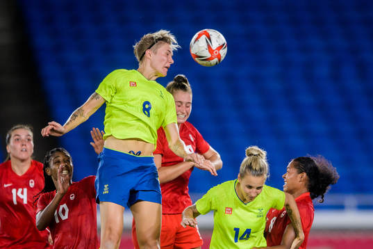 Lina Hurtig of Sweden in the women’s football final