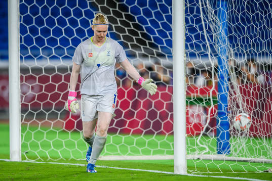 Hedvig Lindahl of Sweden looks dejected