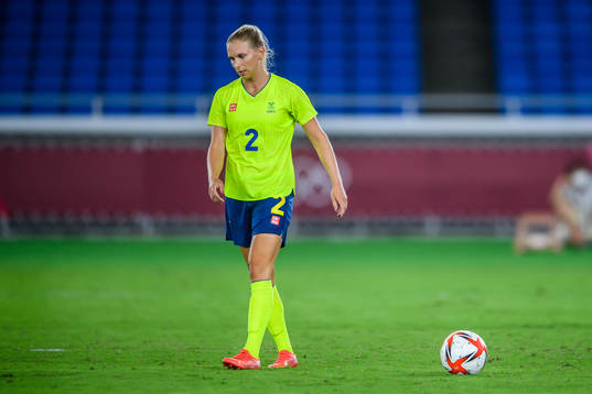 Jonna Andersson of Sweden looks dejected